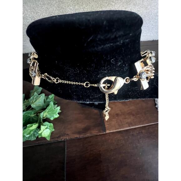 Vtg Lia Sophia 16" Victorian chocker statement necklace - Picture 5 of 5